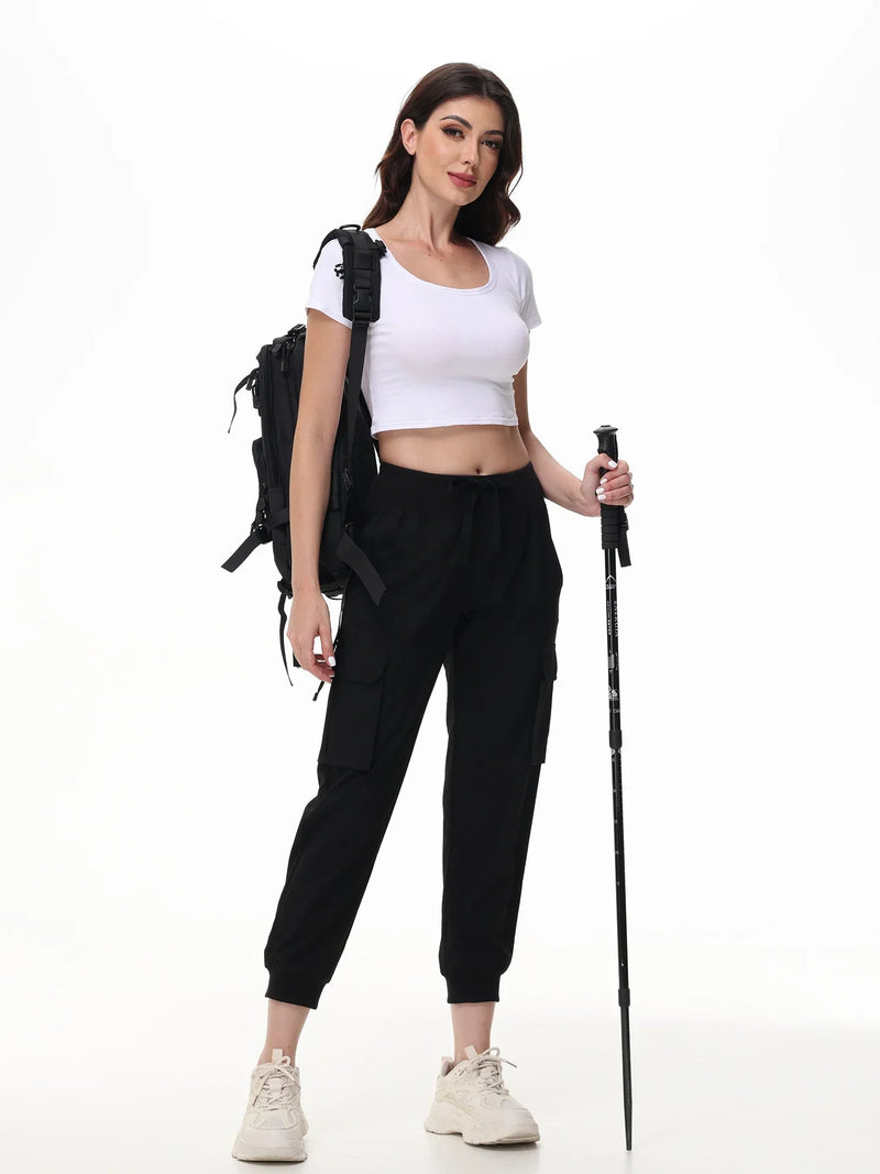Dames Cargo Joggingbroek - Ademend Katoen - Relaxte Pasvorm - Met Zakken - Elastische Boorden