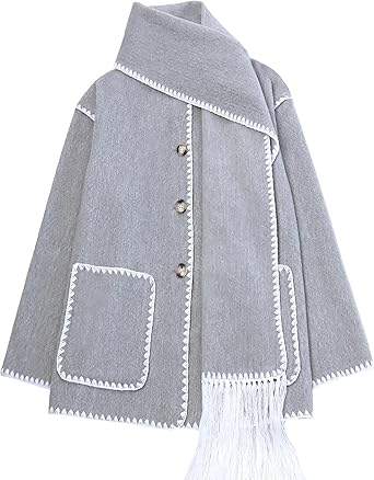 Dames Cape – Losvallend Model – Decoratieve Afwerking – Met Franjes – Boho Stijl