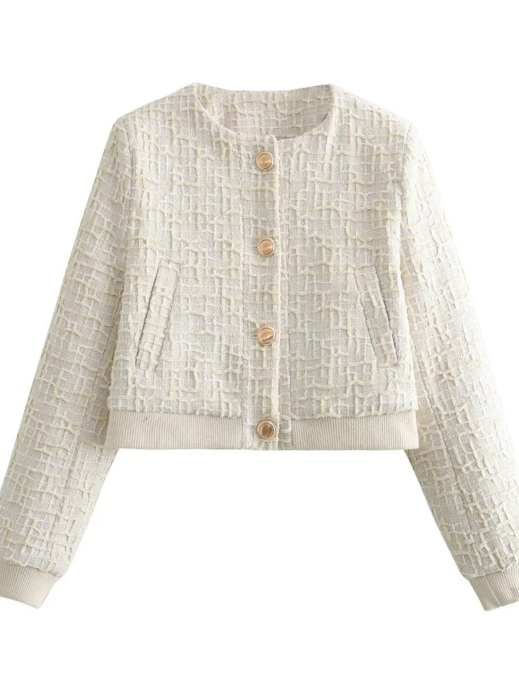 Veerle - tweed jasje met knopen